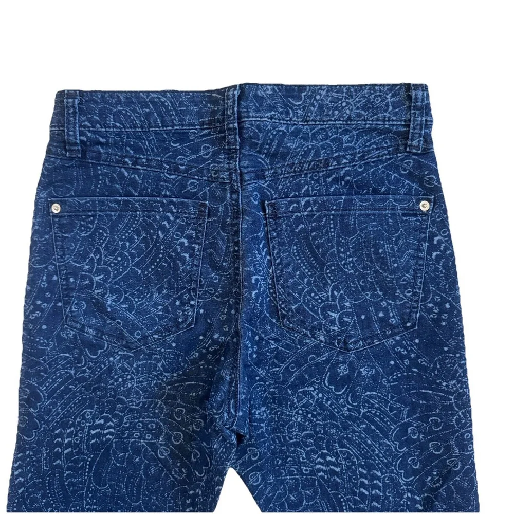 INC Womens Laser Printed Mid Rise Flare Leg Jeans Size:6/28 - Picture 11 of 15